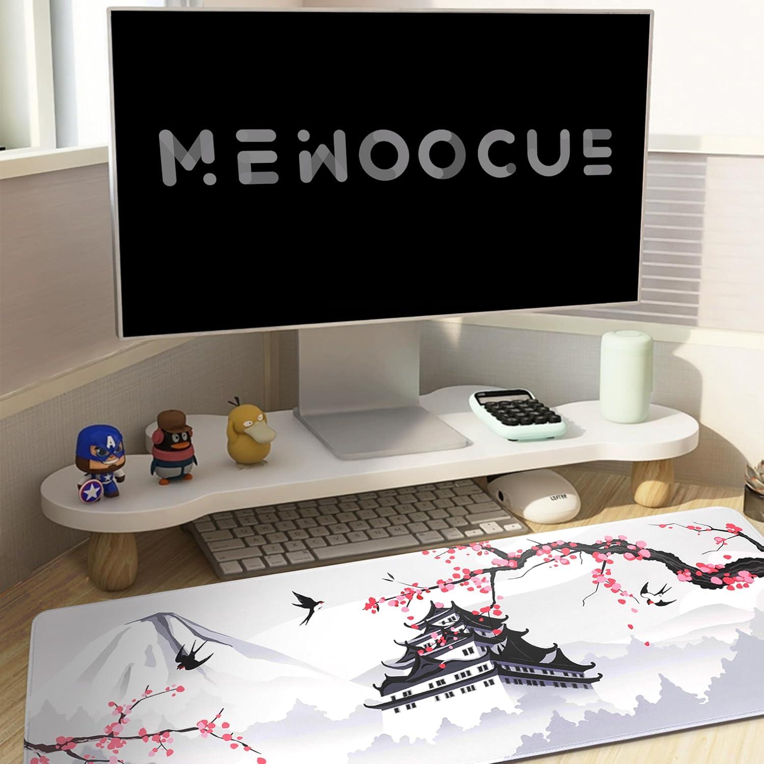 Alfombrilla de Ratón Grande MEWOOCUE Flor de Cerezo 90x40cm