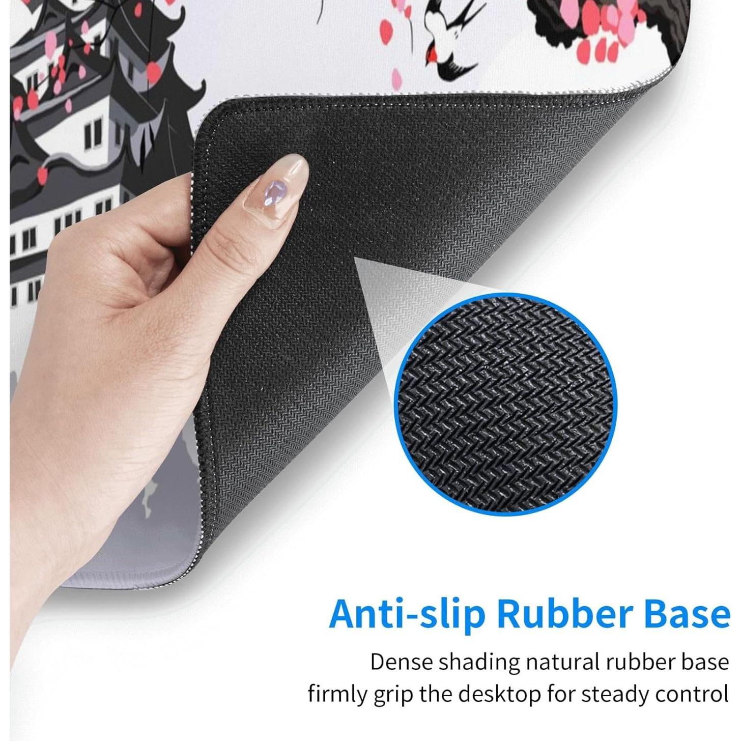 Alfombrilla de Ratón Grande MEWOOCUE Flor de Cerezo 90x40cm