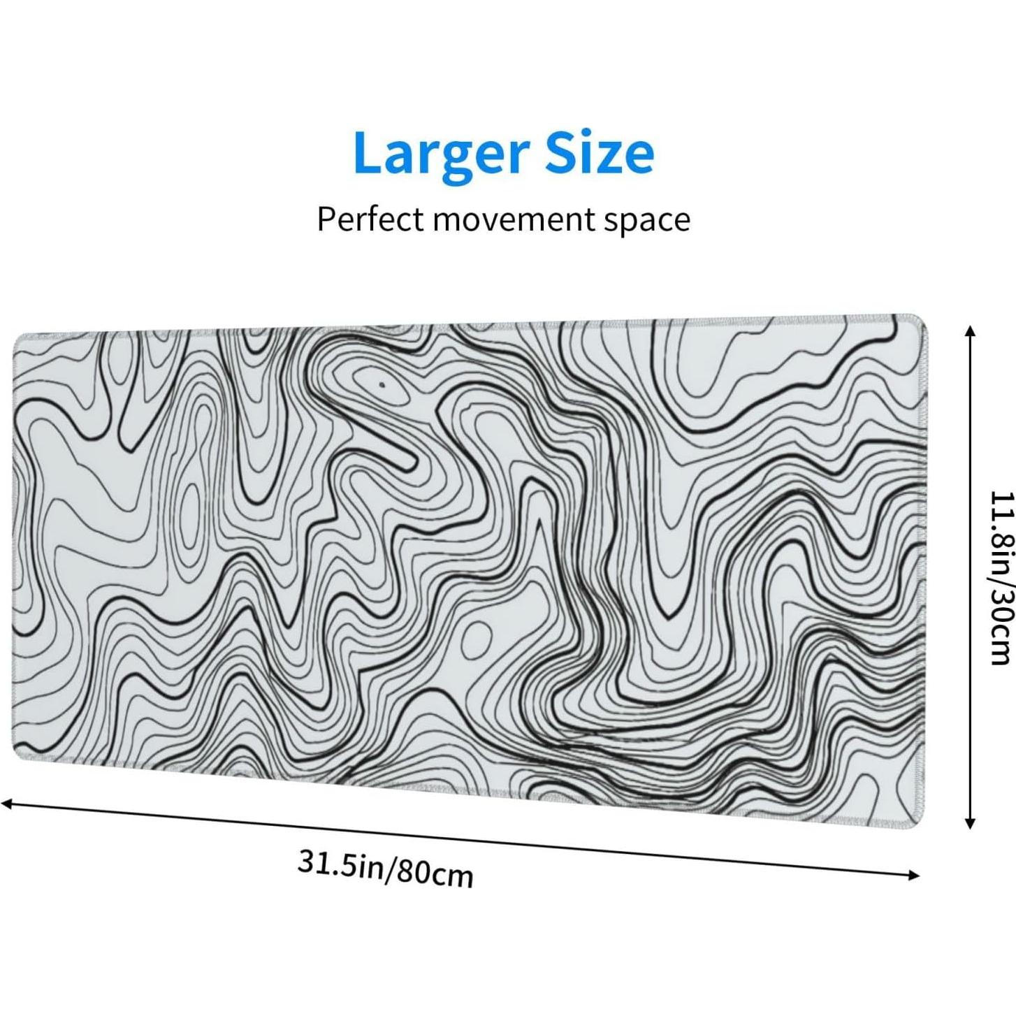 Alfombrilla de Ratón Grande GONGTAOMO Mapa Topográfico 80x30 cm