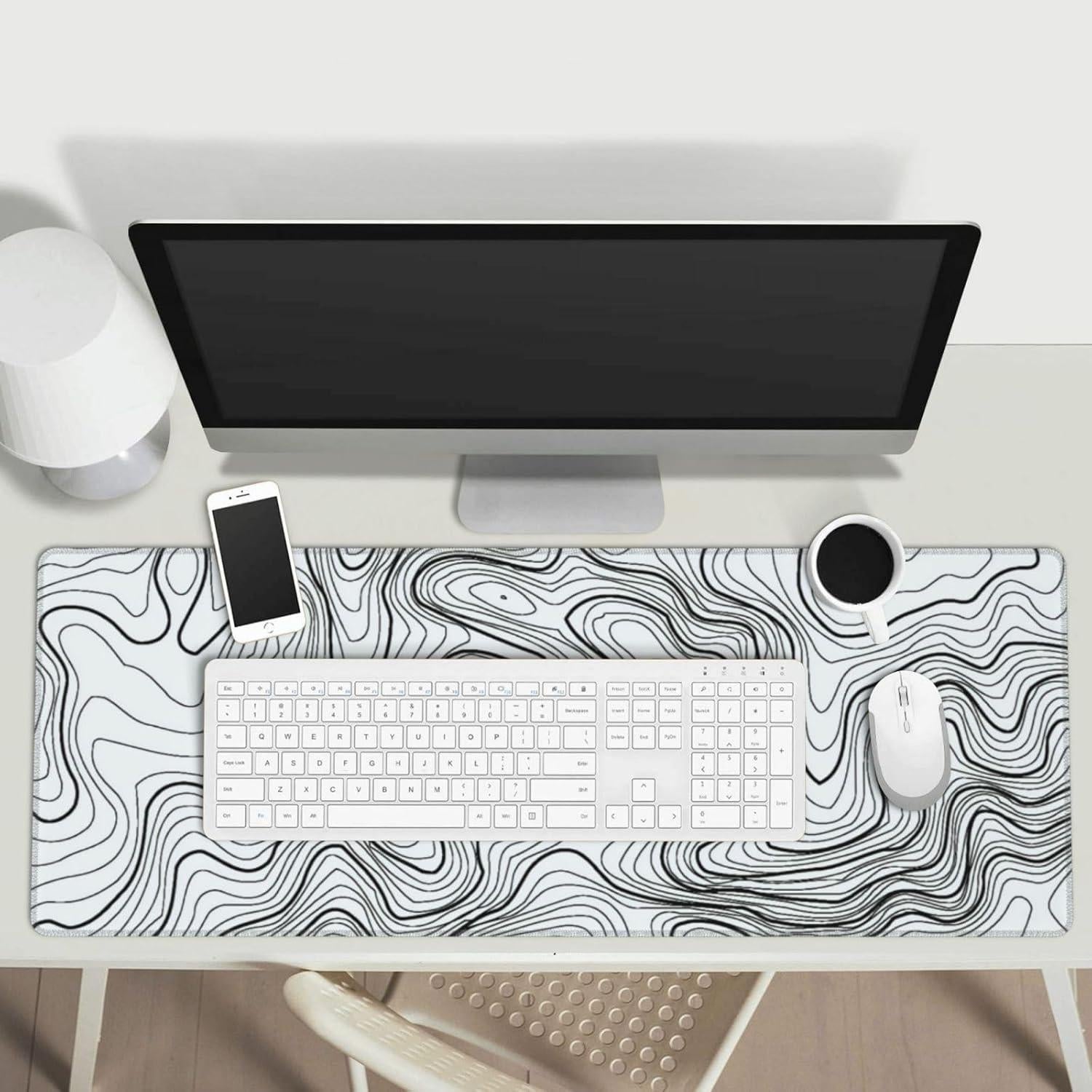 Alfombrilla de Ratón Grande GONGTAOMO Mapa Topográfico 80x30 cm