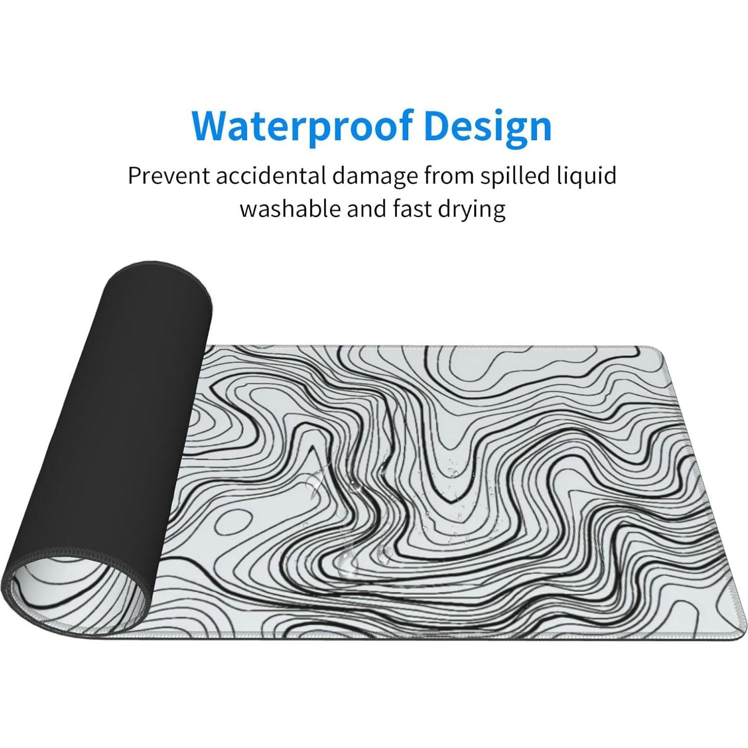 Alfombrilla de Ratón Grande GONGTAOMO Mapa Topográfico 80x30 cm