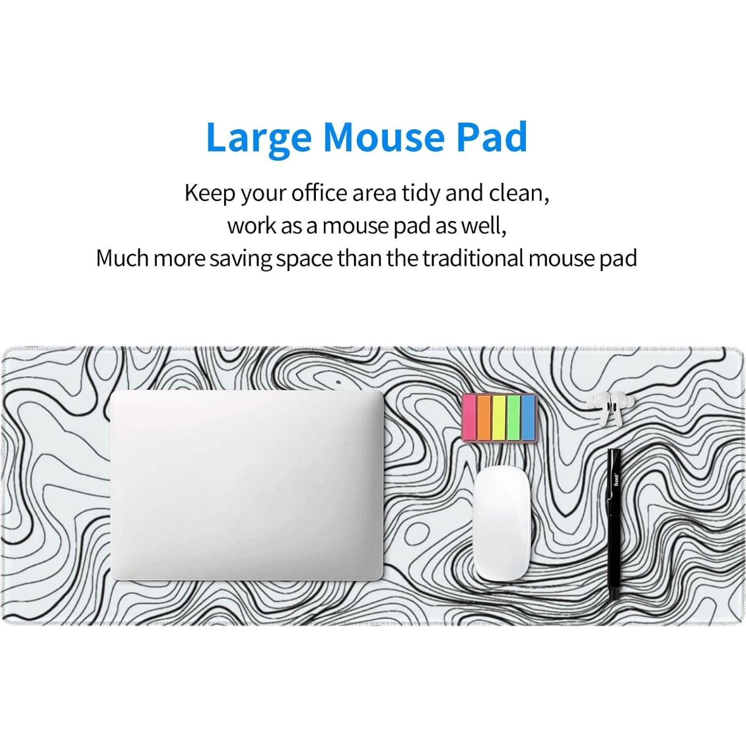 Alfombrilla de Ratón Grande GONGTAOMO Mapa Topográfico 80x30 cm