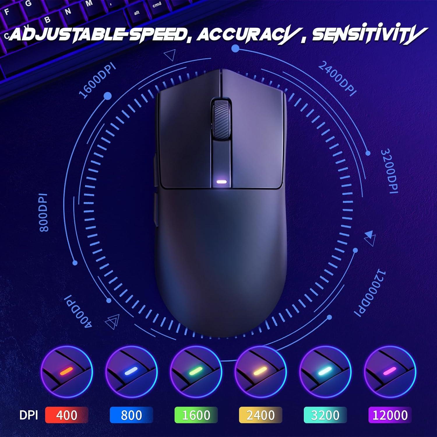 Mouse Inalámbrico para Juegos RisoPhy PC431A 62g DPI 12000