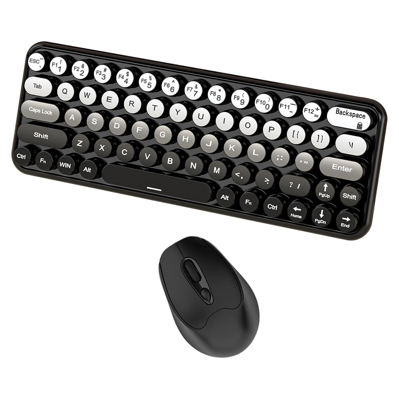 Combo Teclado y Ratón Inalámbricos Genérico 2.4GHz 65 Teclas