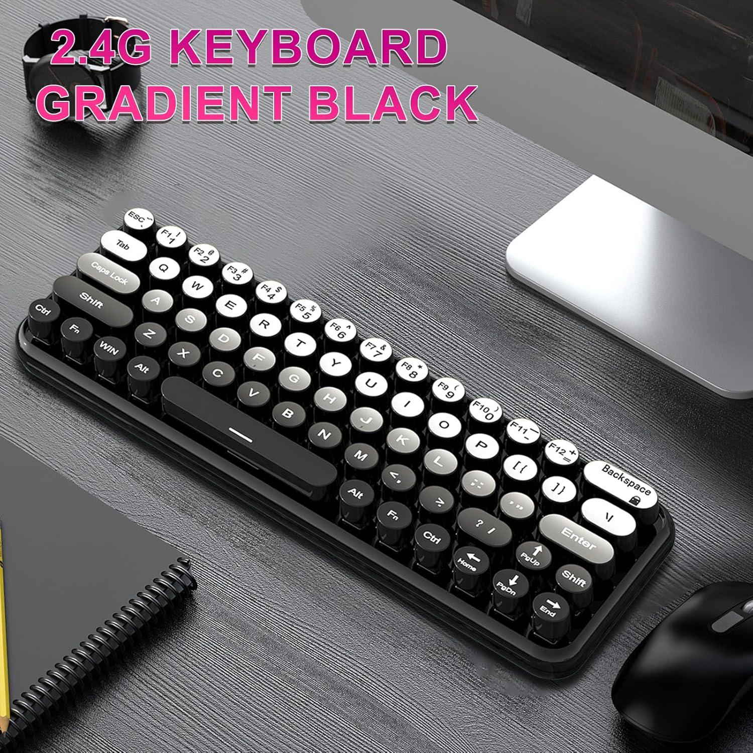 Combo Teclado y Ratón Inalámbricos Genérico 2.4GHz 65 Teclas