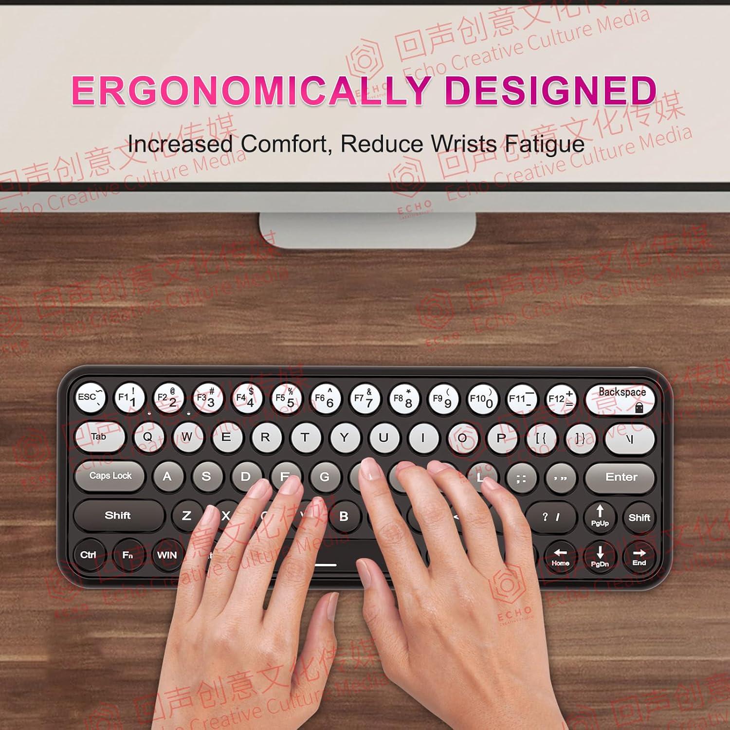 Combo Teclado y Ratón Inalámbricos Genérico 2.4GHz 65 Teclas