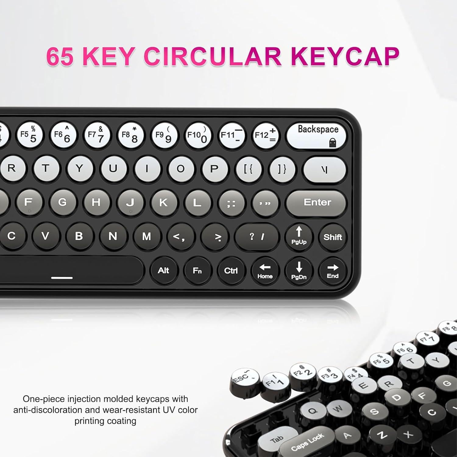 Combo Teclado y Ratón Inalámbricos Genérico 2.4GHz 65 Teclas