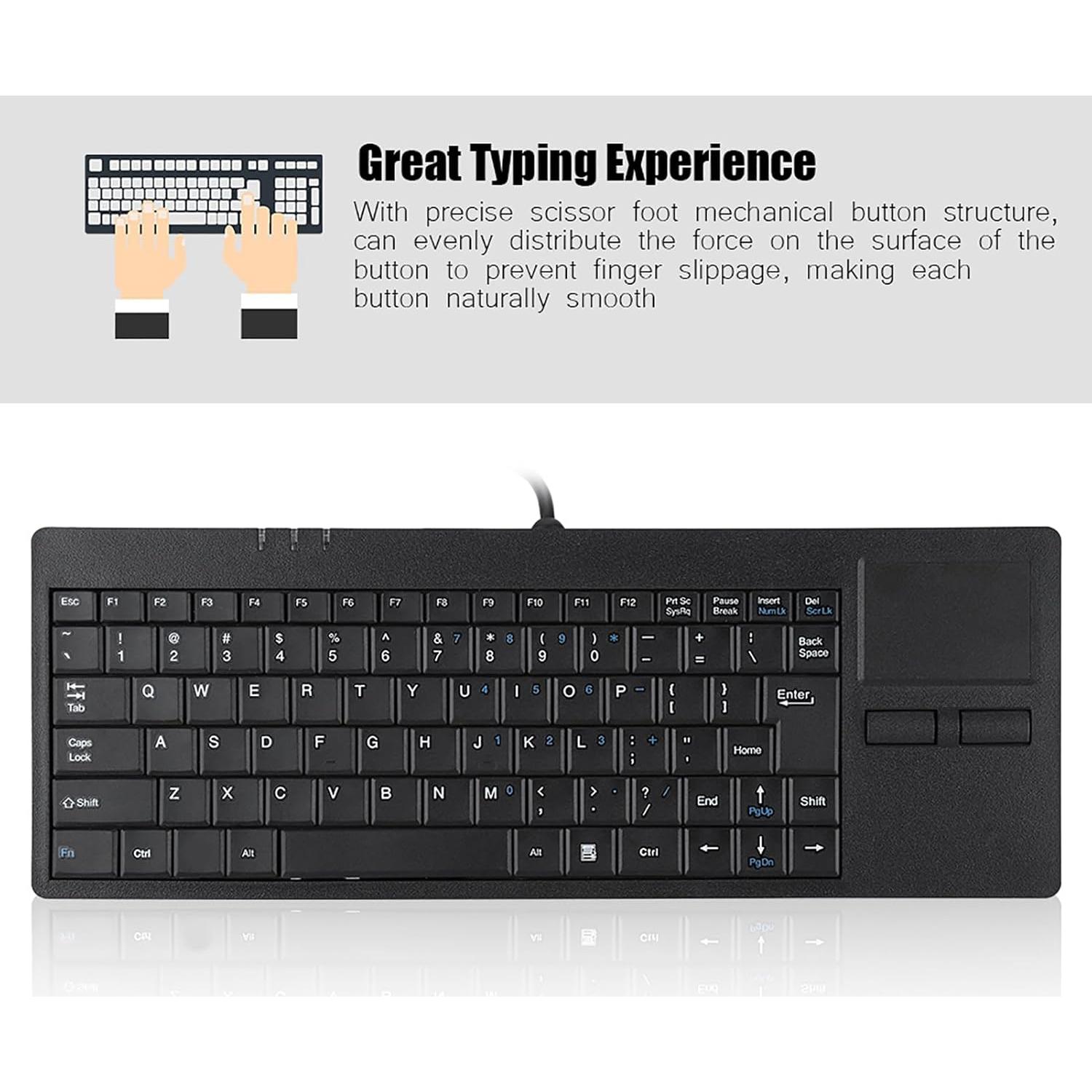 Teclado Táctil USB EIMSOAH K-818 Ultra Delgado 86 Teclas