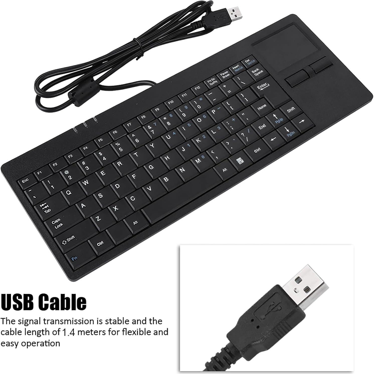 Teclado Táctil USB EIMSOAH K-818 Ultra Delgado 86 Teclas