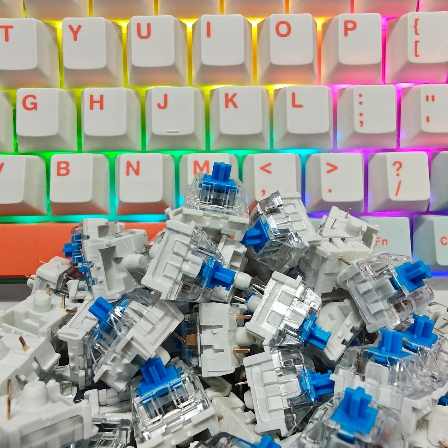 Teclado Mecánico Gngzyte 108 Teclas Azul RGB a Prueba de Agua