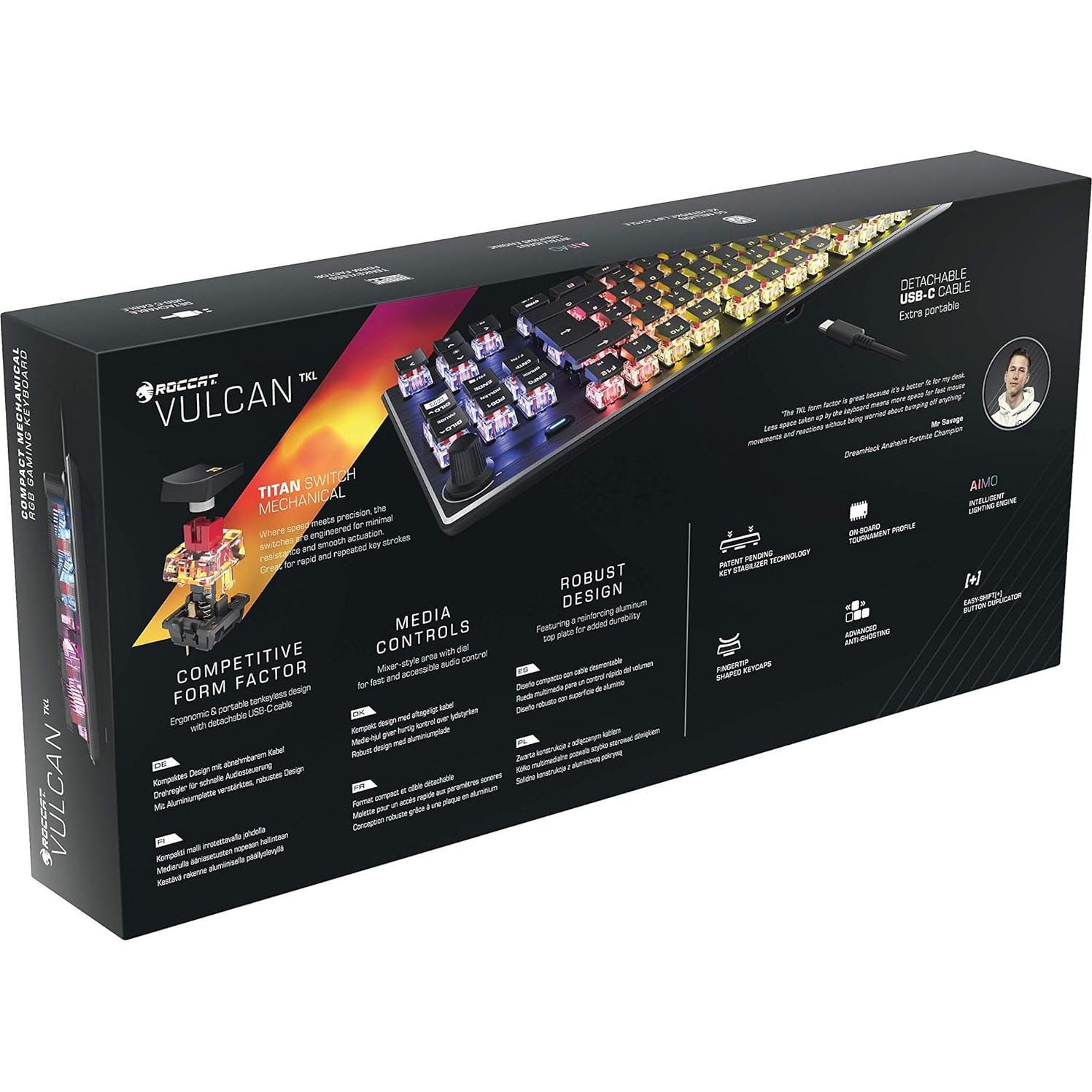 Teclado Mecánico Roccat Vulcan TKL RGB Sin Numérico