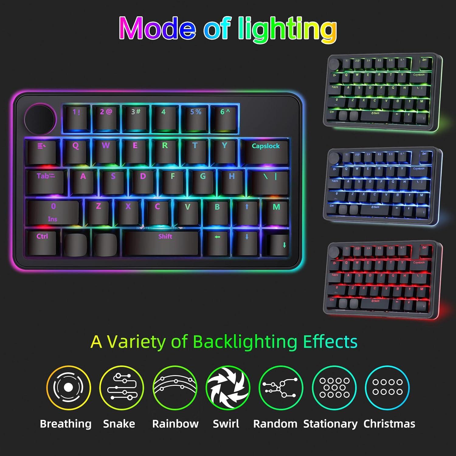 Teclado Mecánico Koolertron Retroiluminado RGB 39 Teclas