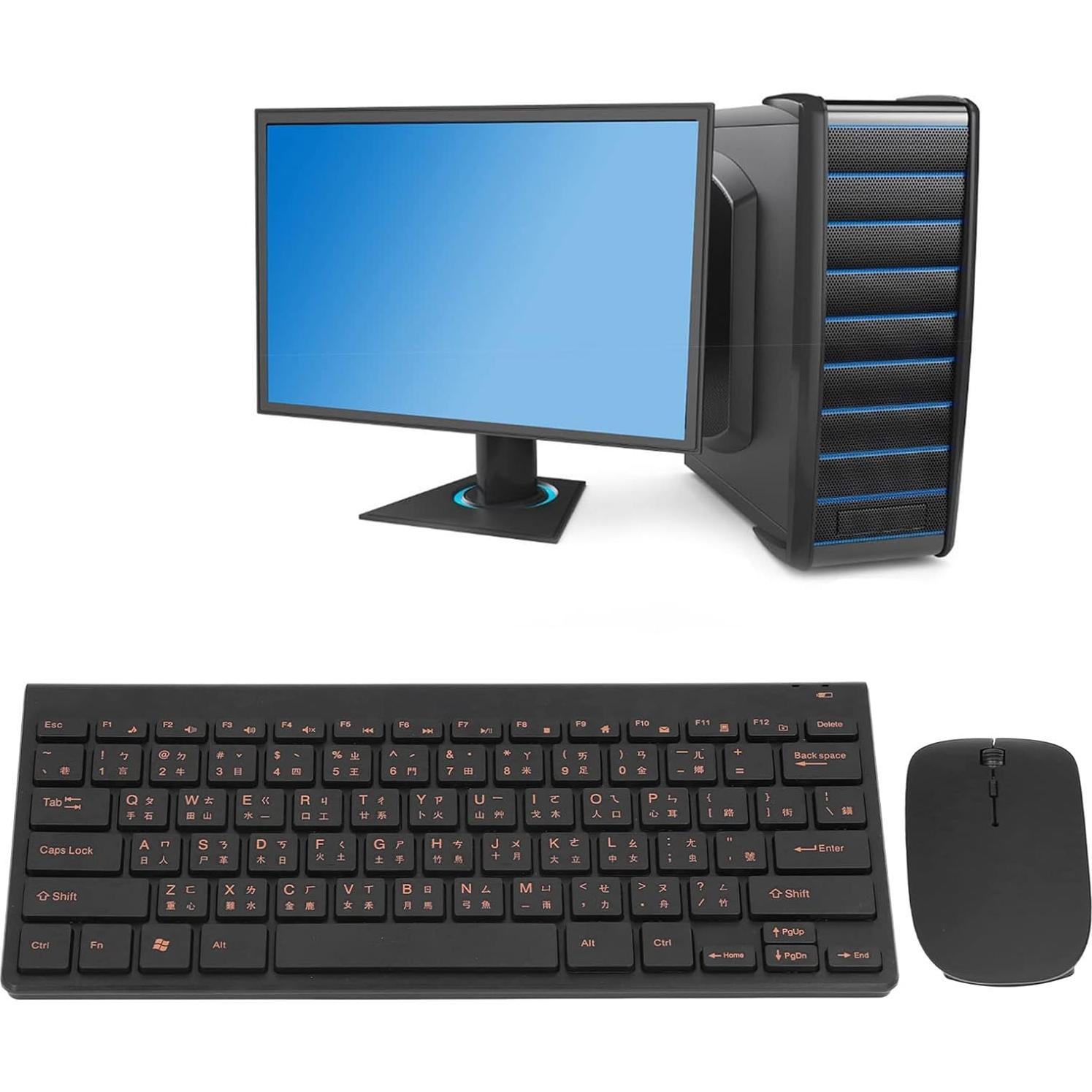 Combo Teclado y Ratón Inalámbrico Pomya 2.4G Silencioso 78 Teclas