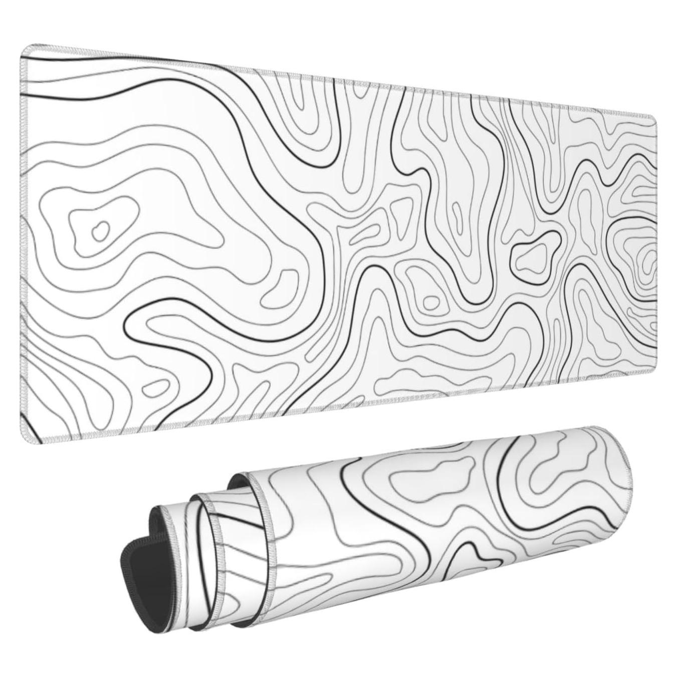 Alfombrilla de Ratón YINFILAN XL 80x30cm Antideslizante Dorada