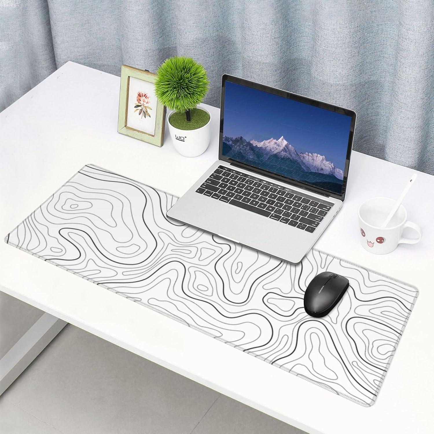 Alfombrilla de Ratón YINFILAN XL 80x30cm Antideslizante Dorada