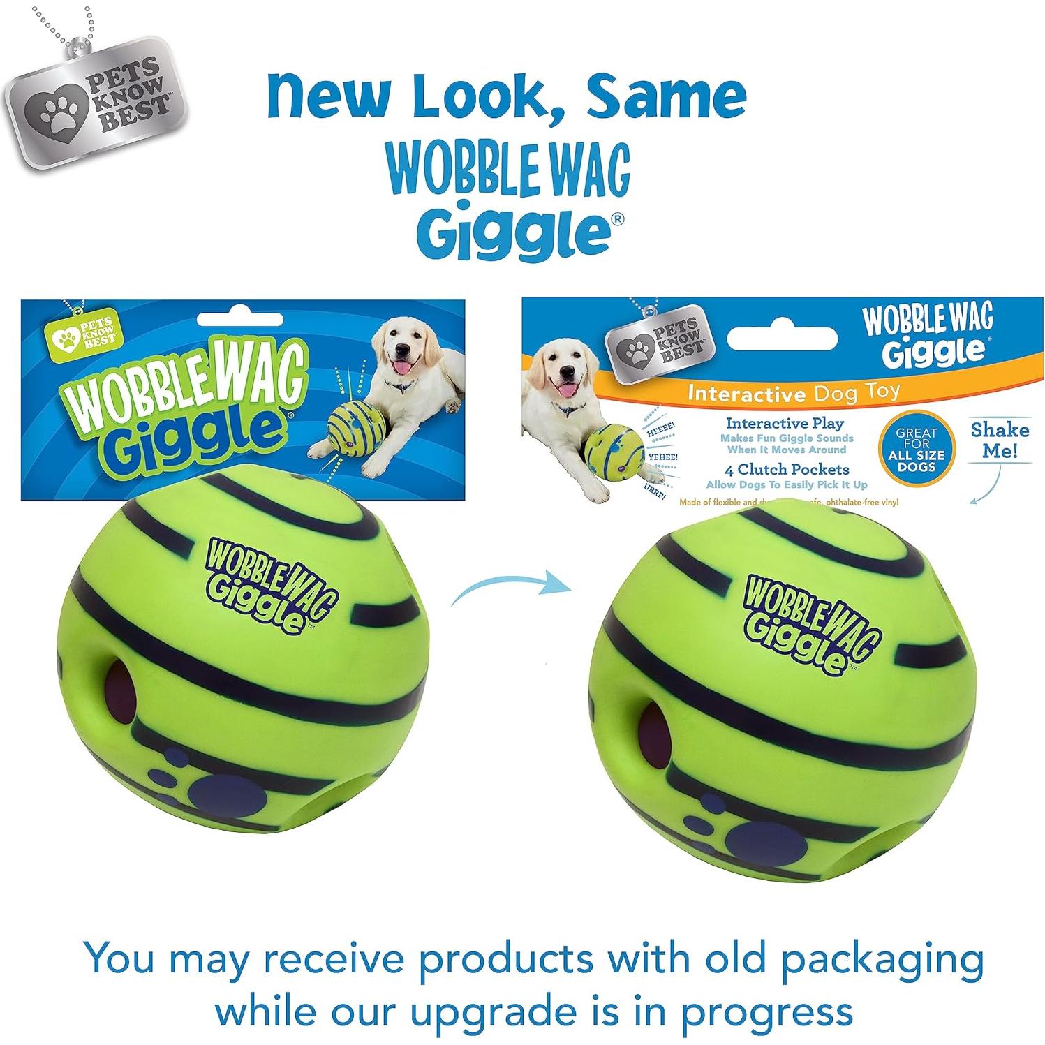 Wobble Wag Giggle Ball Juguete Interactivo para Perros 14 cm