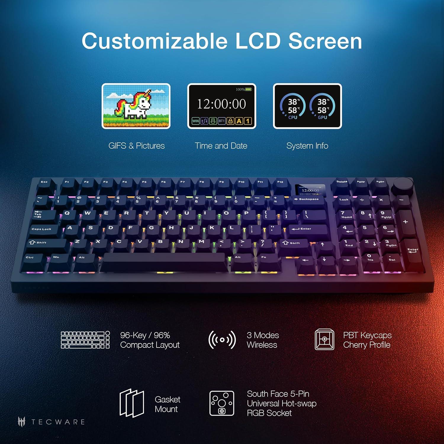 Paquete Teclado Mecánico Tecware Spectre 96% y Ratón Gaming EX1