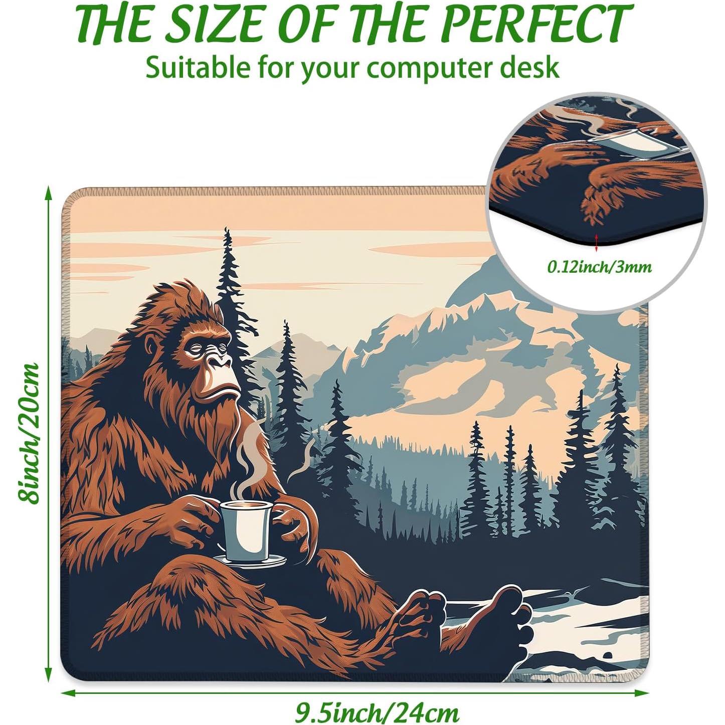 Alfombrilla de Ratón Ghatobty Sasquatch en el Bosque 24.1x20.3 cm