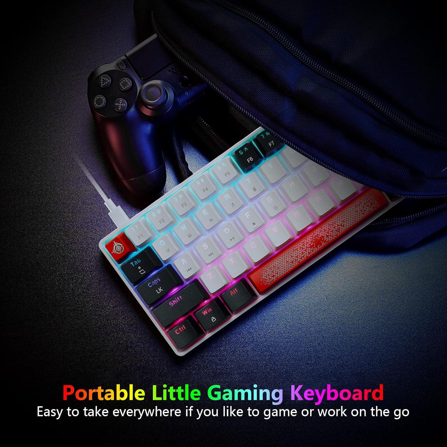 Teclado Mecánico Compacto FELiCON 60% RGB 68 Teclas Tipo-C