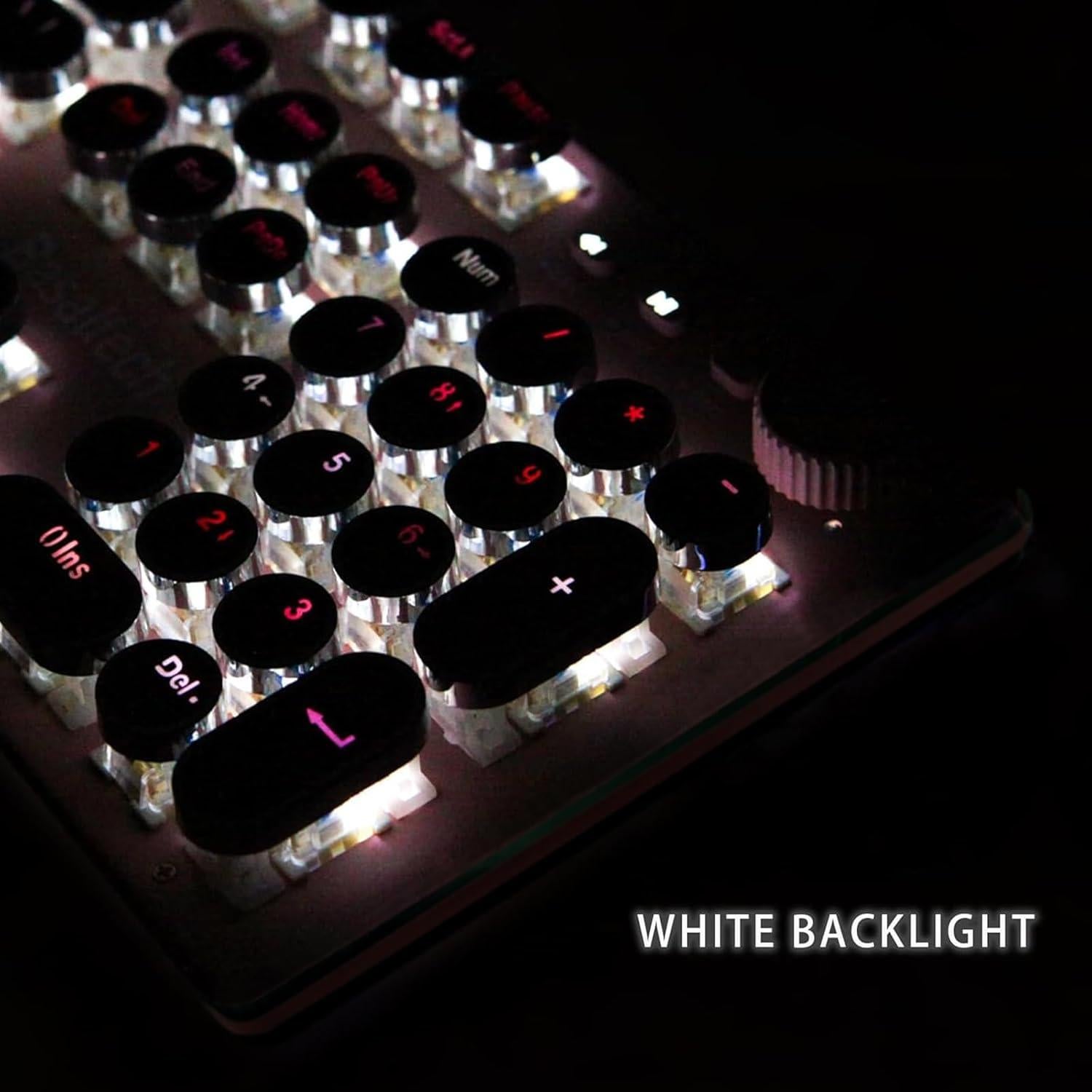Teclado Mecánico Basaltech Rosa 104 Teclas Retroiluminado LED