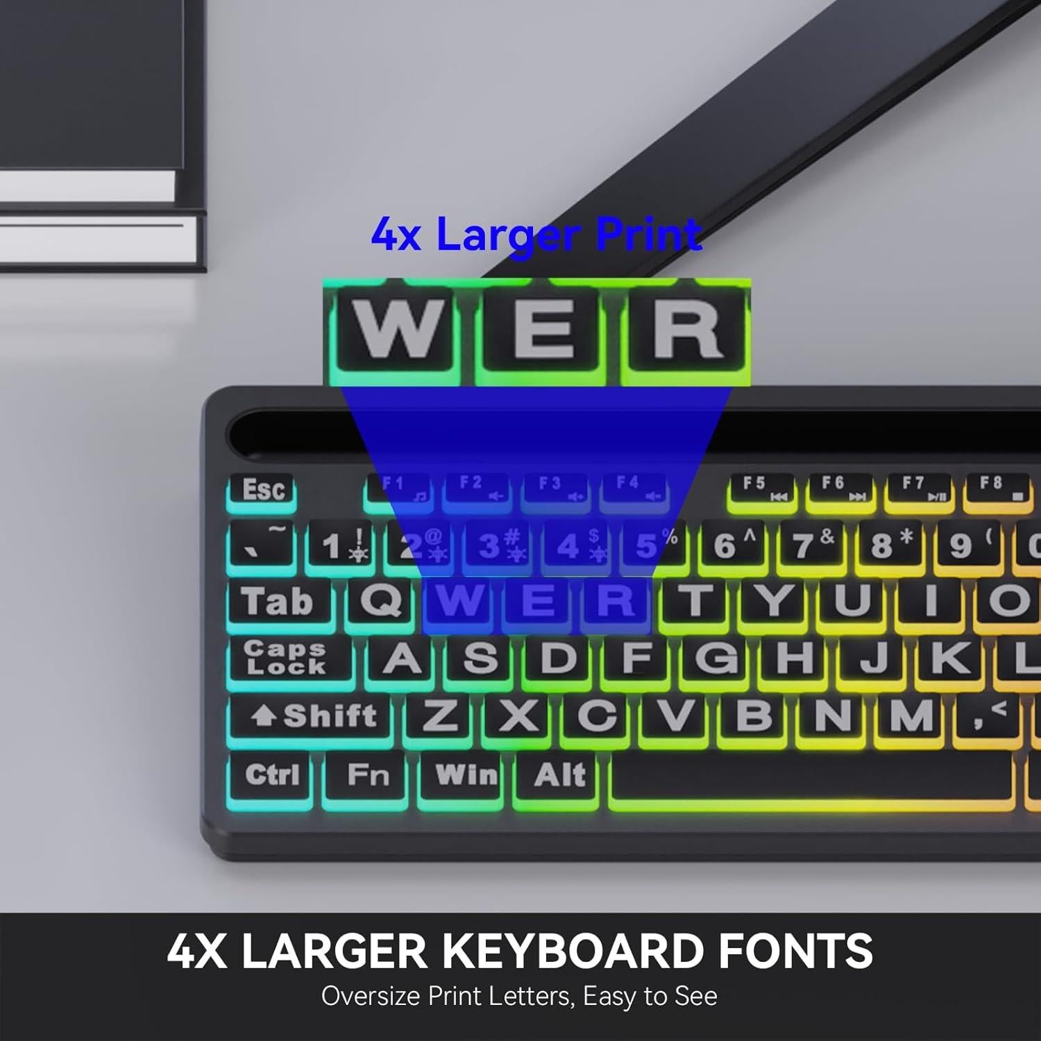 Teclado Retroiluminado MARVO WK712 con Soporte y 7 Colores