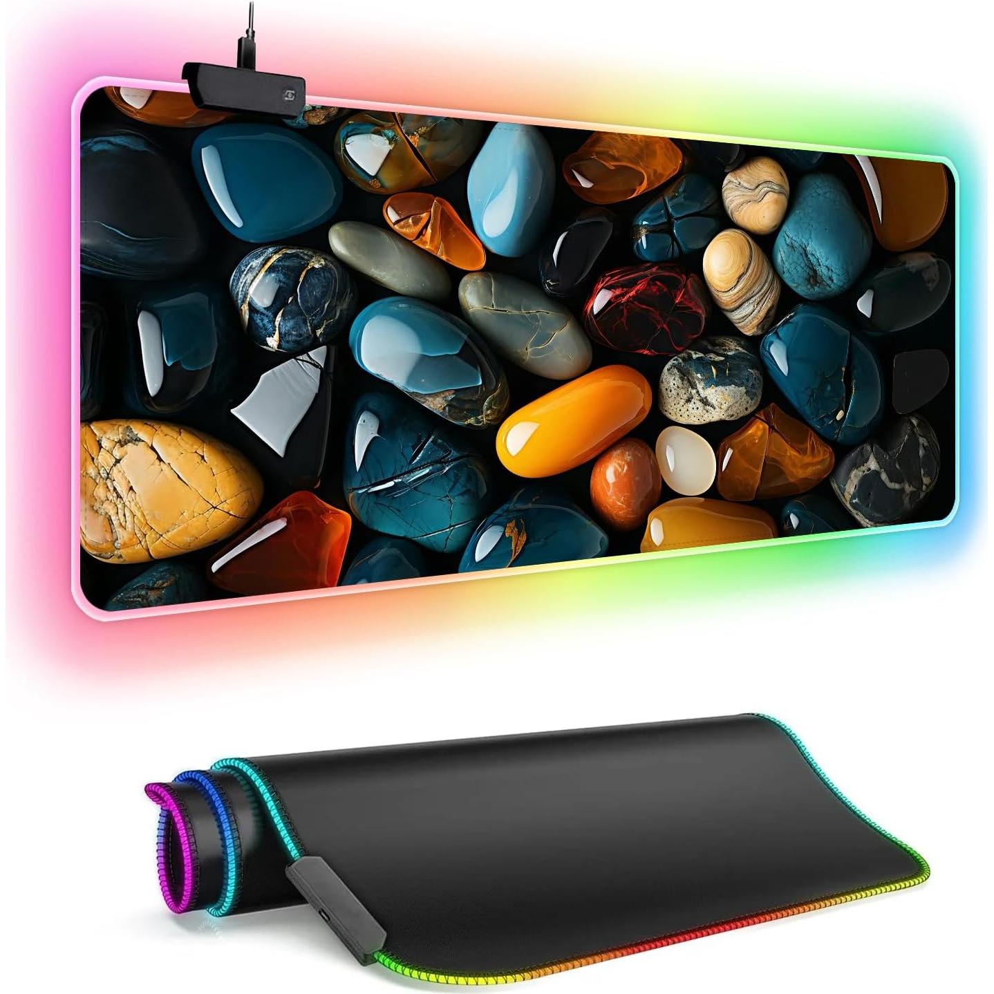 Alfombrilla de Ratón RGB VAULTUSCN XXL 80x30cm Impermeable