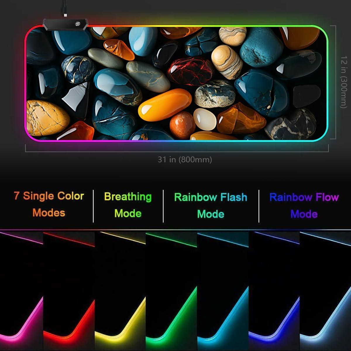 Alfombrilla de Ratón RGB VAULTUSCN XXL 80x30cm Impermeable