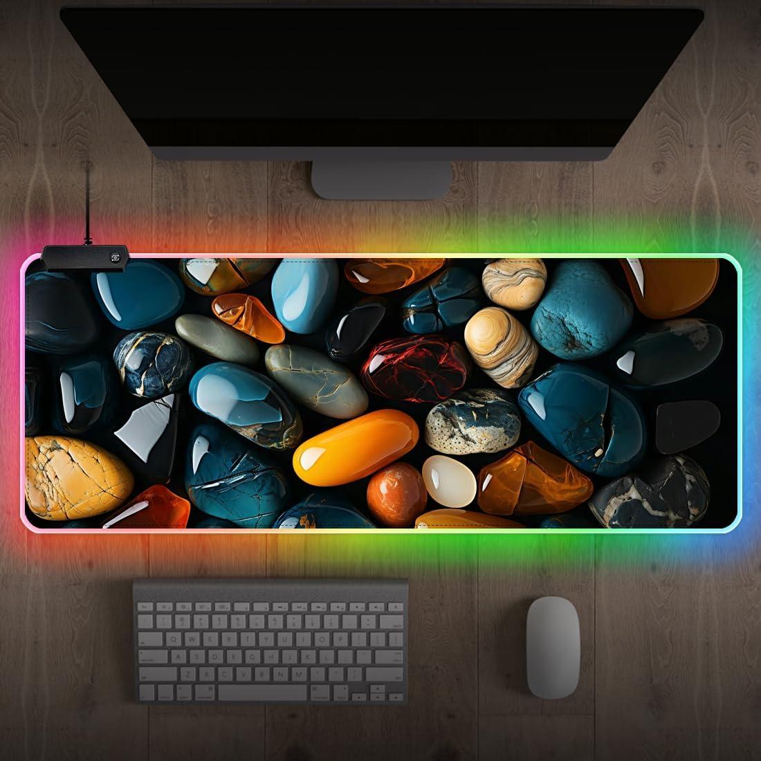 Alfombrilla de Ratón RGB VAULTUSCN XXL 80x30cm Impermeable