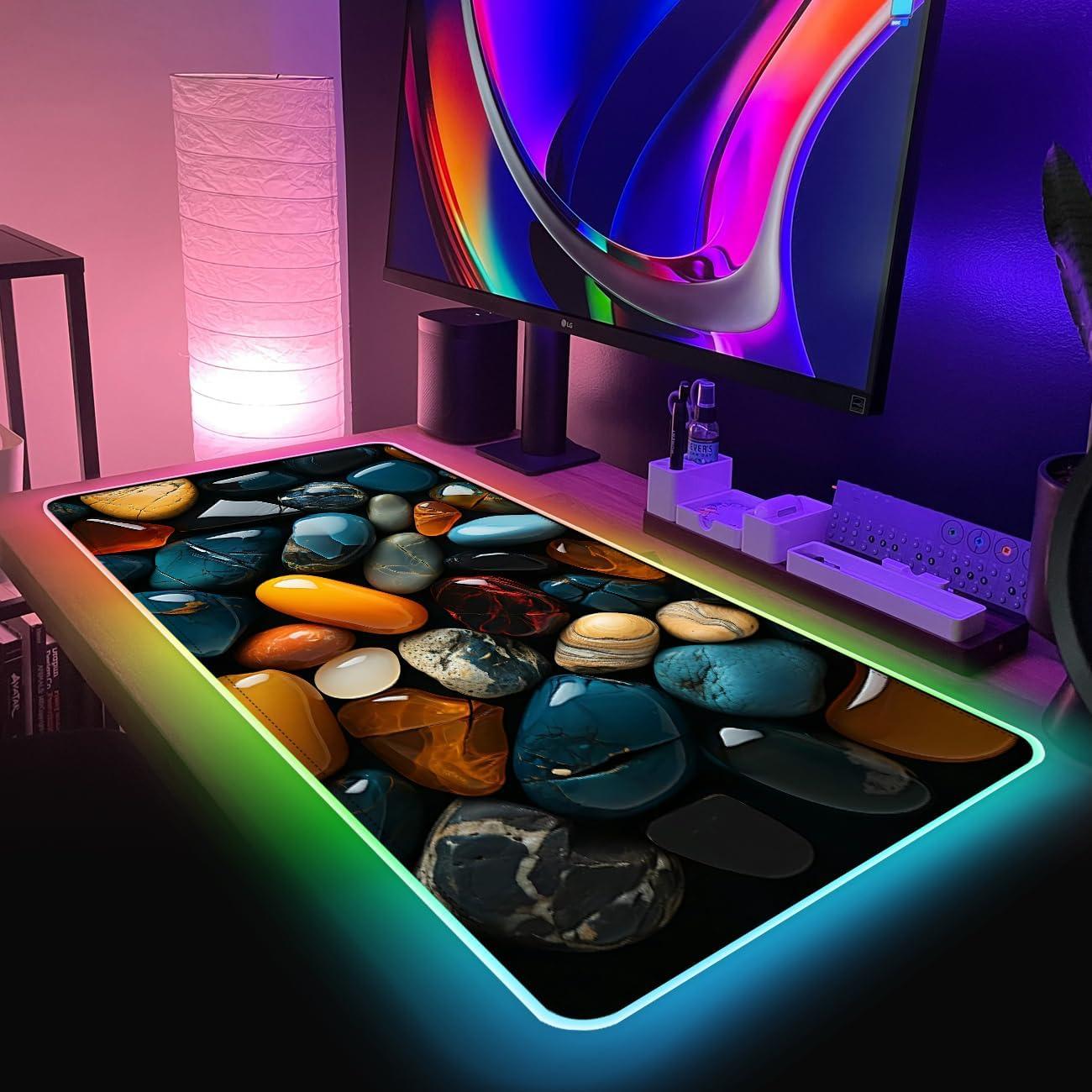 Alfombrilla de Ratón RGB VAULTUSCN XXL 80x30cm Impermeable