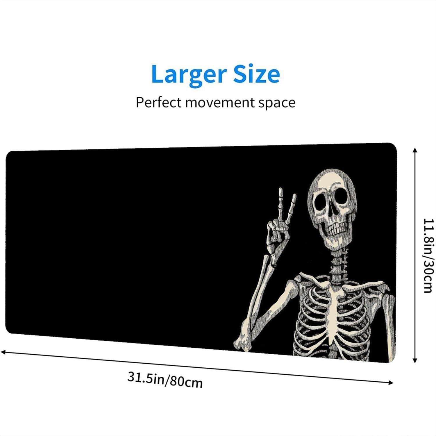 Alfombrilla de Ratón XL WZMBZF Calavera Esqueleto 80x30cm