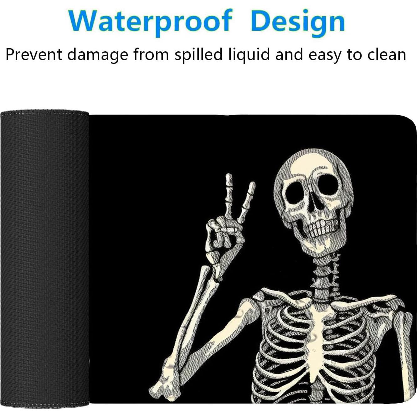 Alfombrilla de Ratón XL WZMBZF Calavera Esqueleto 80x30cm