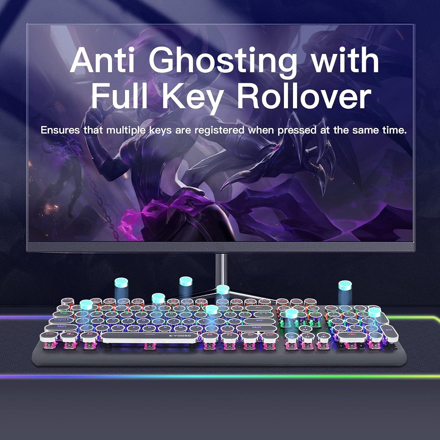 Teclado Mecánico E-YOOSO K-600R USB Retroiluminado 104 Teclas