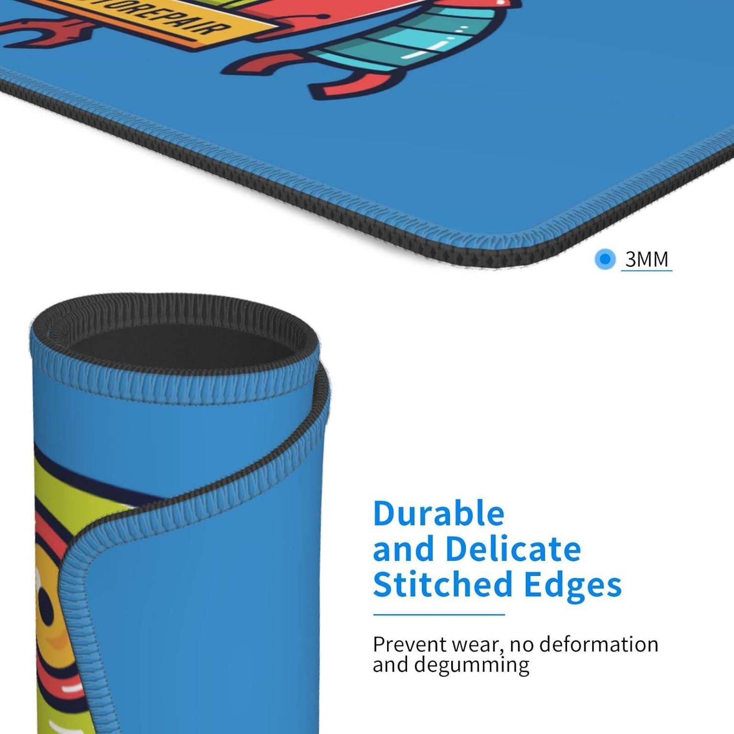 Alfombrilla de Ratón Mecánico QIZYOQA 25.4x30.48 cm Antideslizante