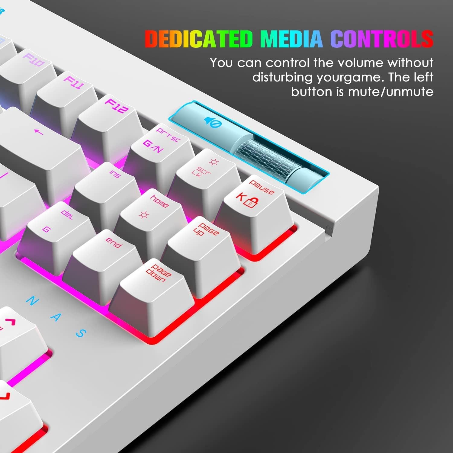 Teclado Mecánico Ziyou Lang 87 Teclas RGB Retroiluminado Blanco