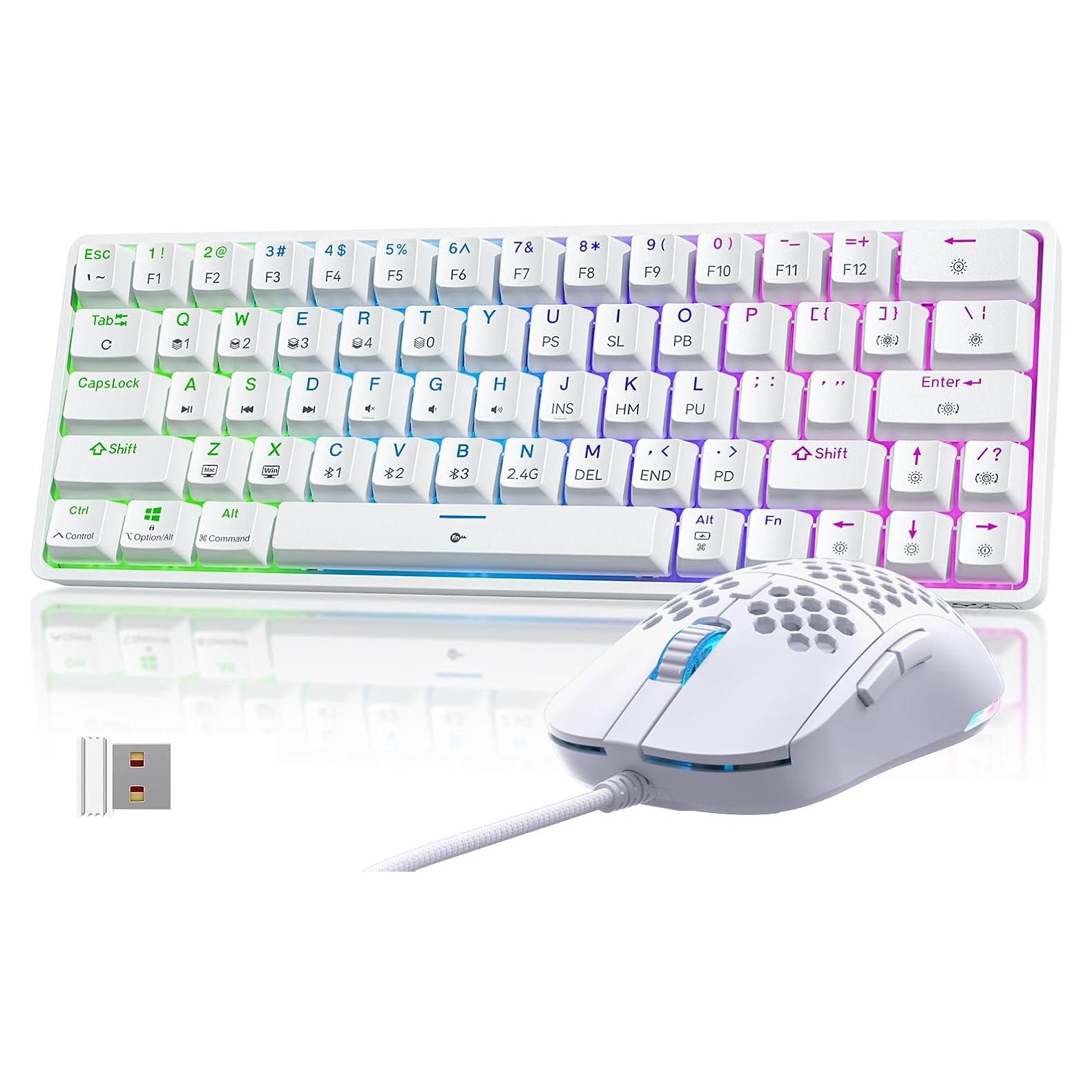 Kit Gaming TMKB M1SE: Ratón Honeycomb y Teclado Mecánico 60%