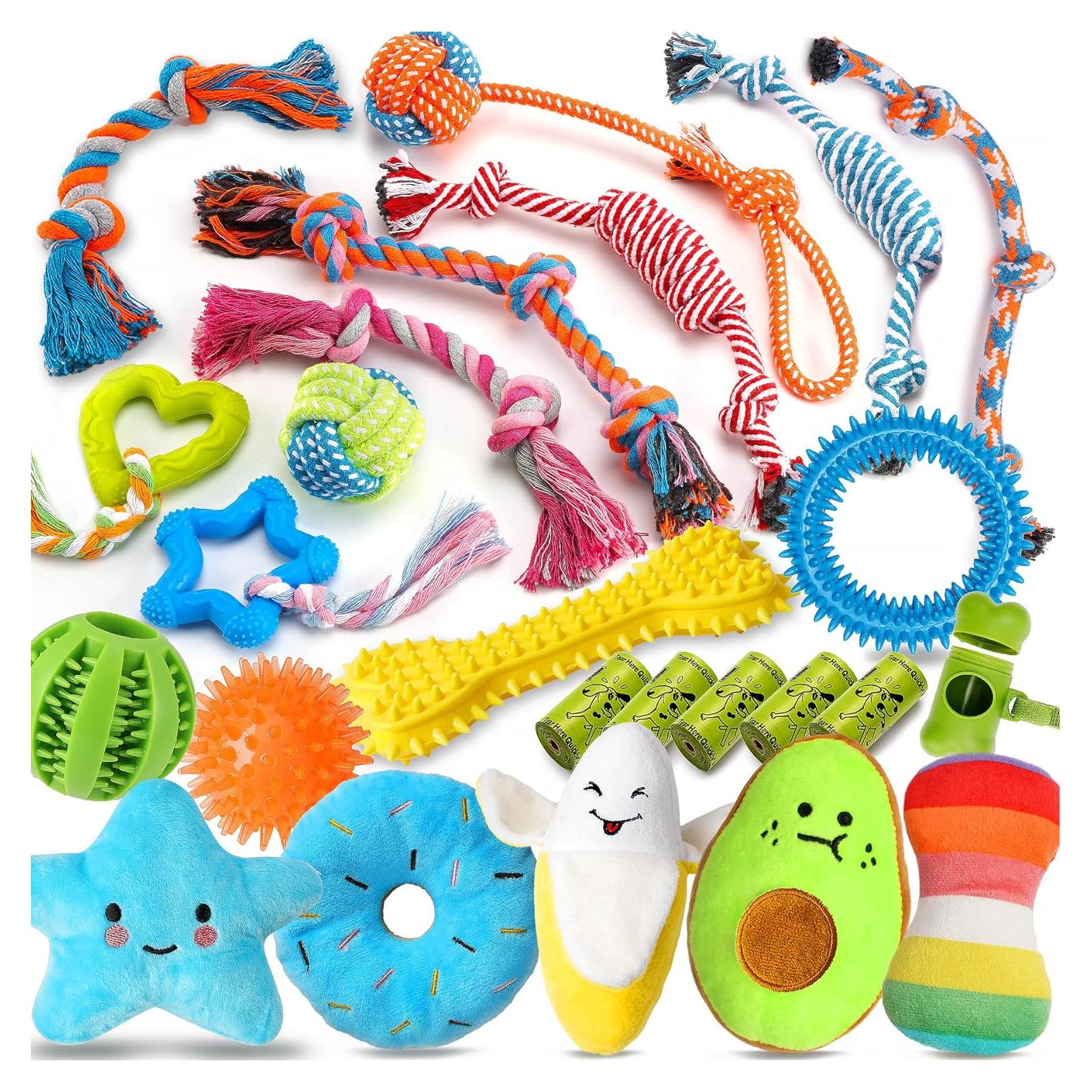 Juguetes de Masticar para Perros Zeaxuie 25 Piezas