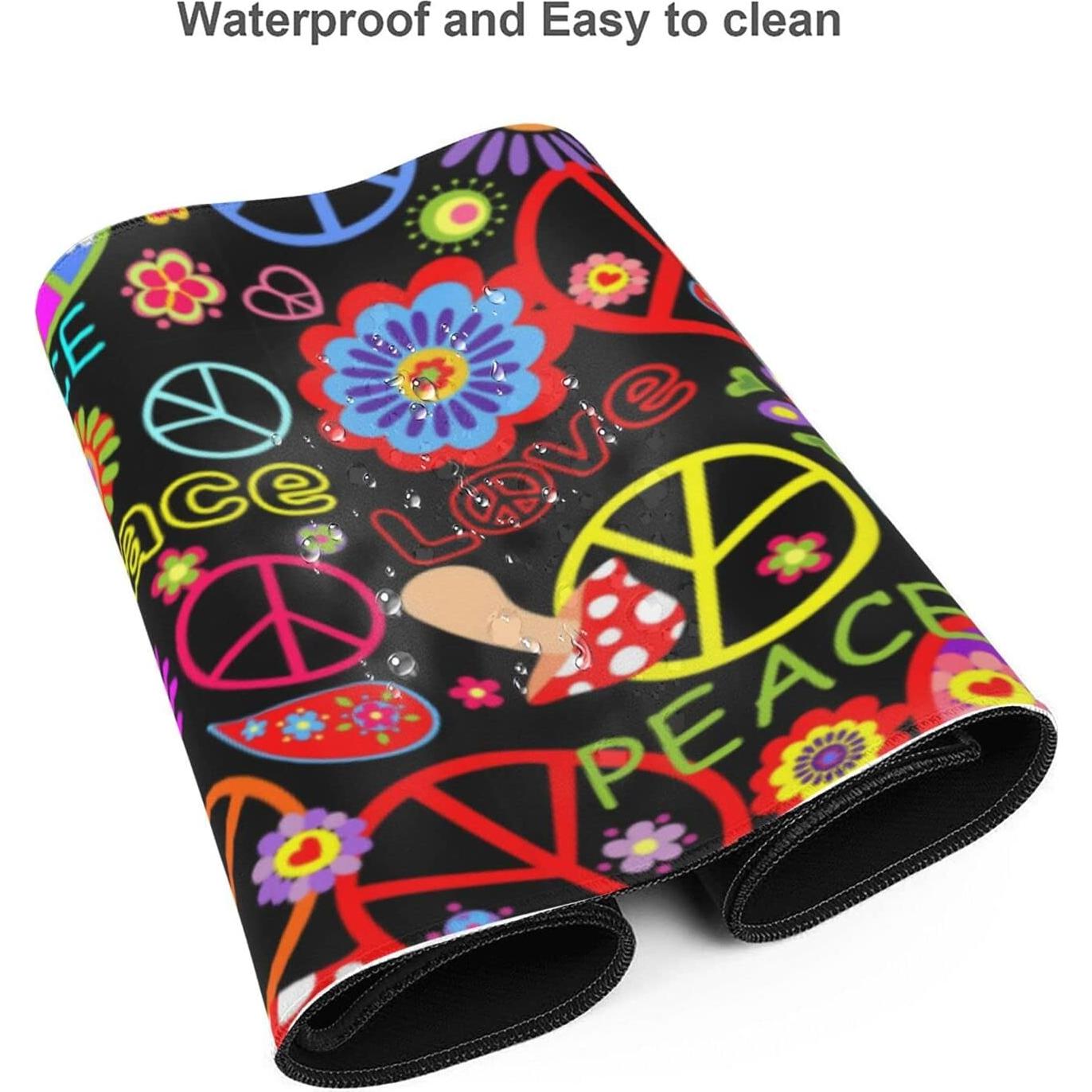 Alfombrilla de Ratón Grande Famame Colorido Hippie 80x30 cm