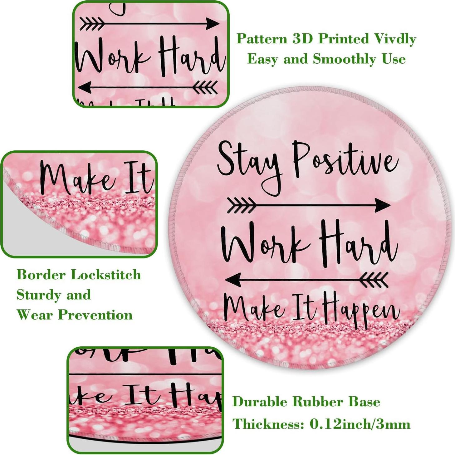 Alfombrilla de Ratón Ghatobty Redonda 20.32 cm Cita Inspiradora