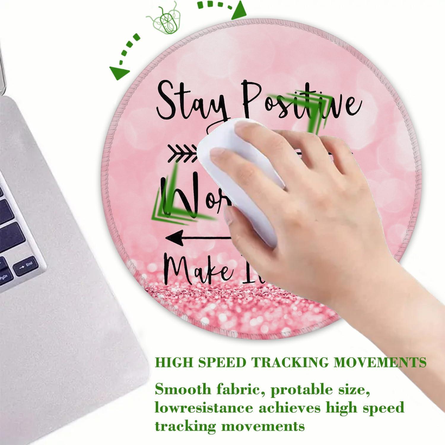 Alfombrilla de Ratón Ghatobty Redonda 20.32 cm Cita Inspiradora