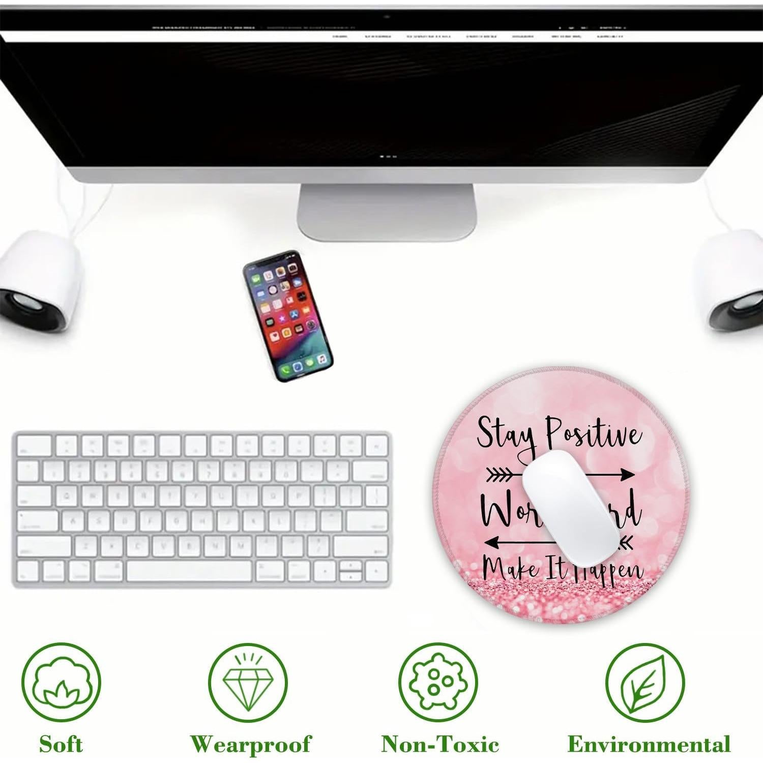 Alfombrilla de Ratón Ghatobty Redonda 20.32 cm Cita Inspiradora