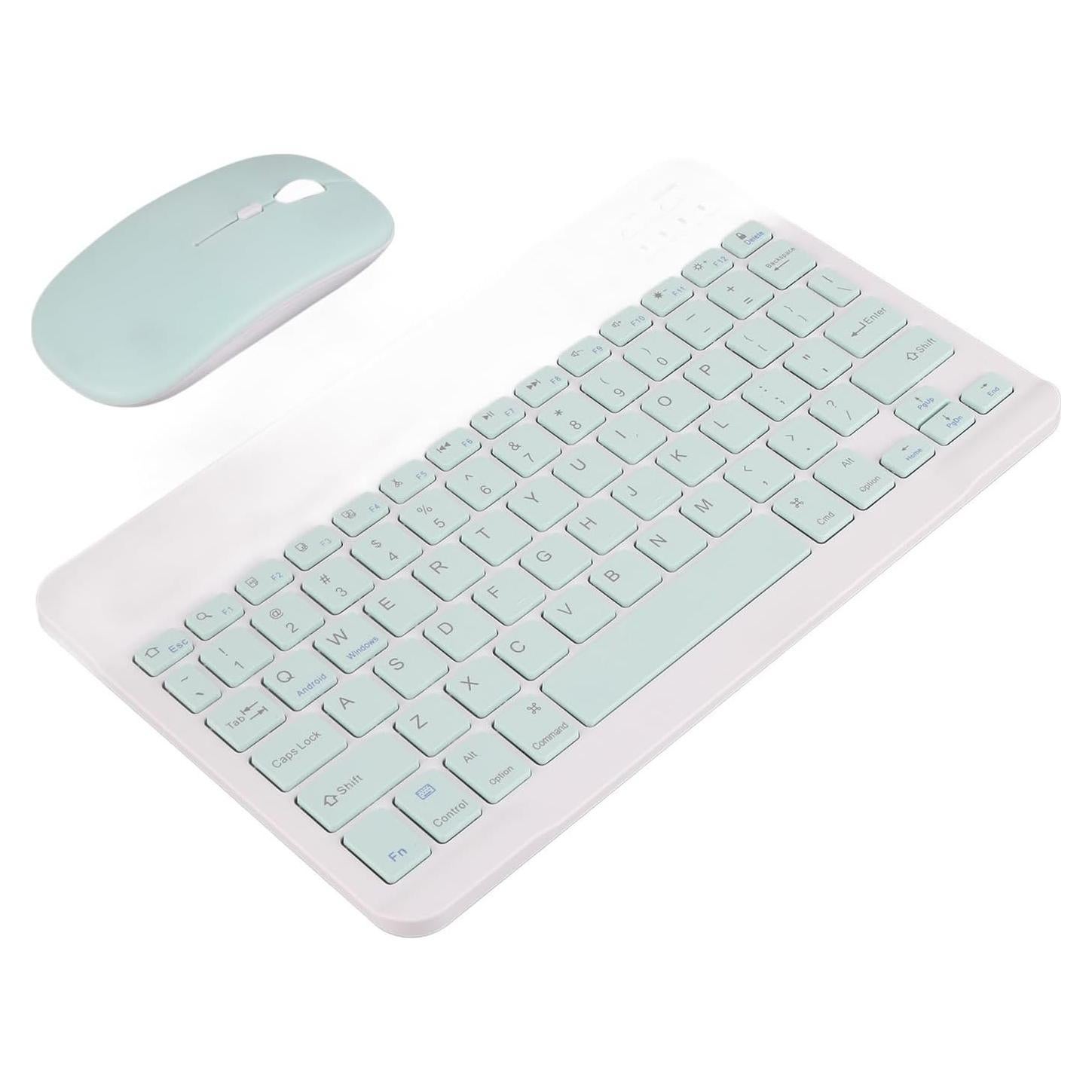 Teclado y Ratón POCREATION Bluetooth Verde Carga USB 10"