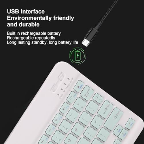 Teclado y Ratón POCREATION Bluetooth Verde Carga USB 10"