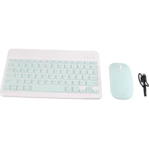 Teclado y Ratón POCREATION Bluetooth Verde Carga USB 10"