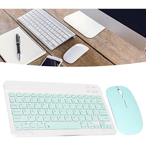 Teclado y Ratón POCREATION Bluetooth Verde Carga USB 10"