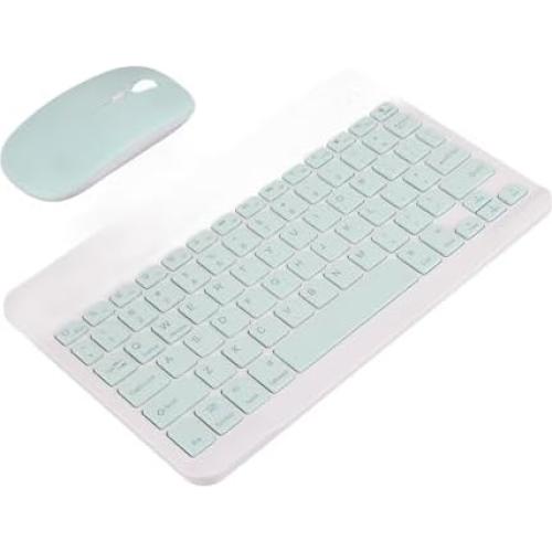 Teclado y Ratón POCREATION Bluetooth Verde Carga USB 10"