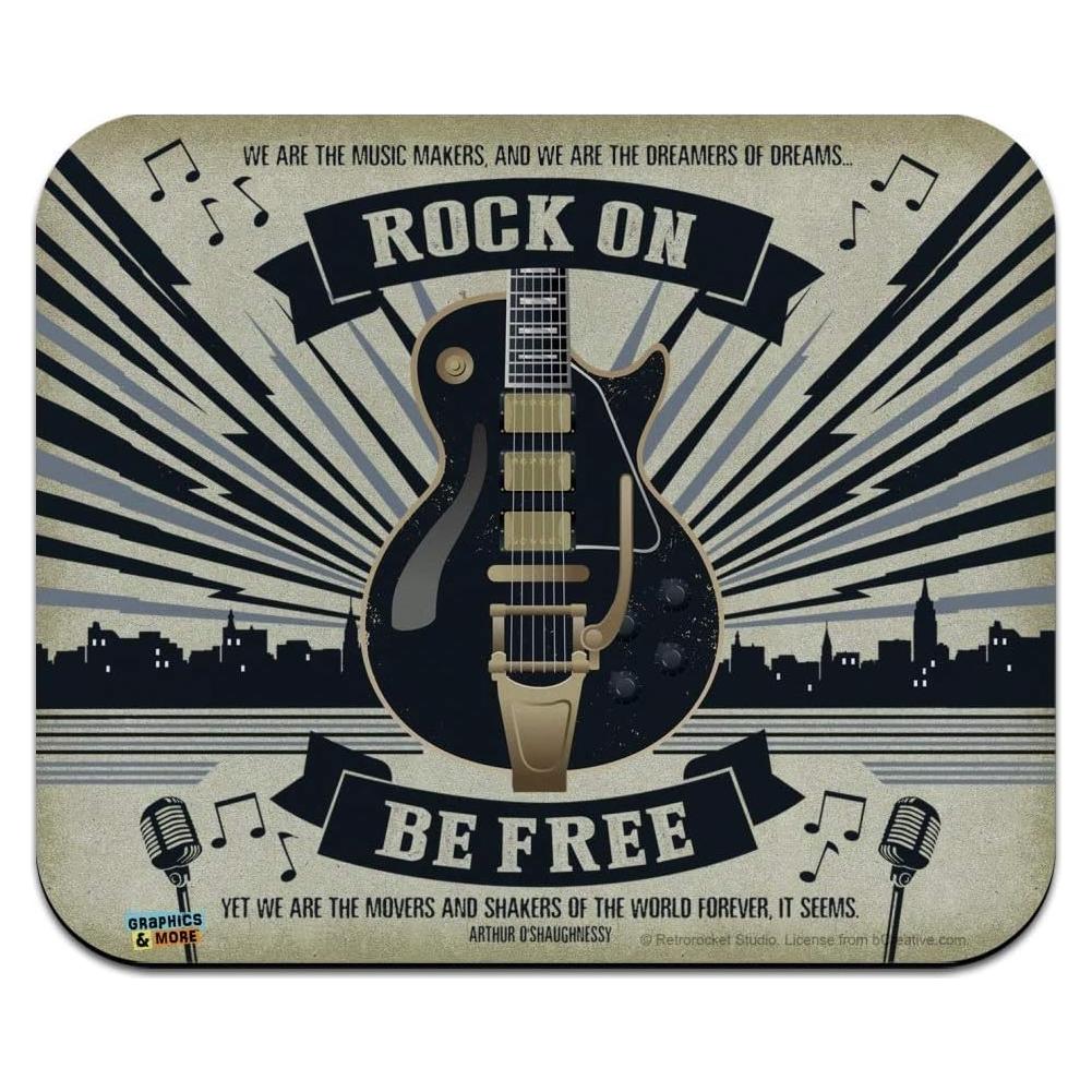 Alfombrilla de Ratón Rock On Be Free Graphics & More 23.6x19.8cm
