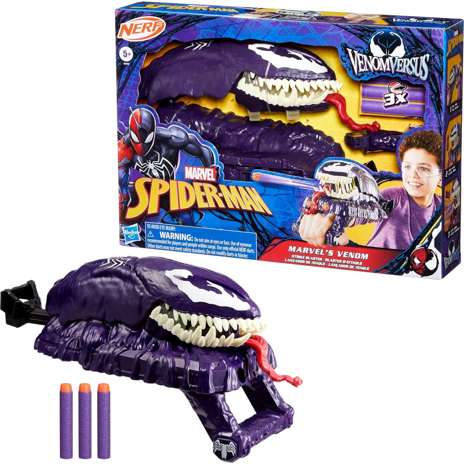Blaster NERF Marvel Spider-Man VenomVersus - Juguete para Niños 5+