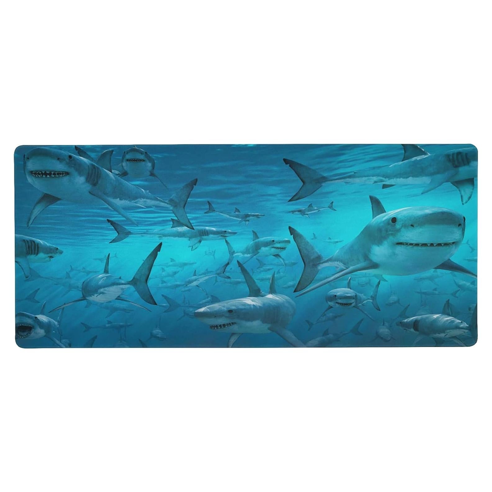 Alfombrilla de Ratón Grande xigua Sea Shark 80x40 cm Antideslizante
