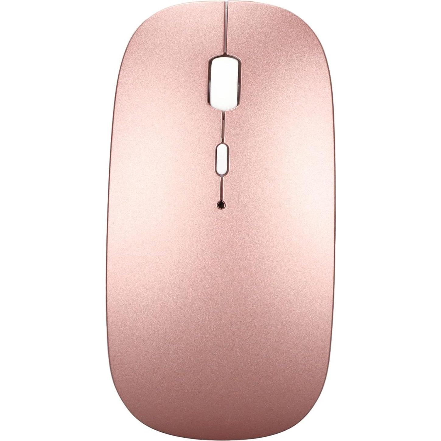 Combo Teclado Ergonómico y Ratón Jectse Oro Rosa 78 Teclas