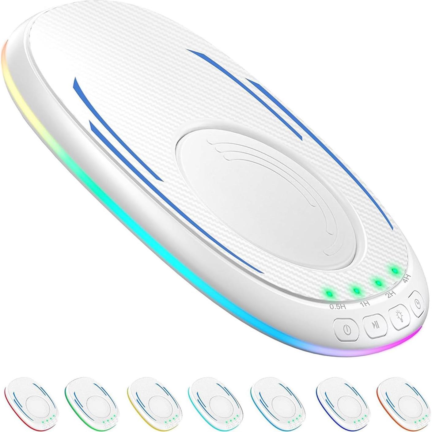 2PCS Mouse Mover Jiggler RGB Undetectable Mouse Mechanical Movement Pad with Timer Lock Screen Prevention Friendship Set, White&Black, 500433490